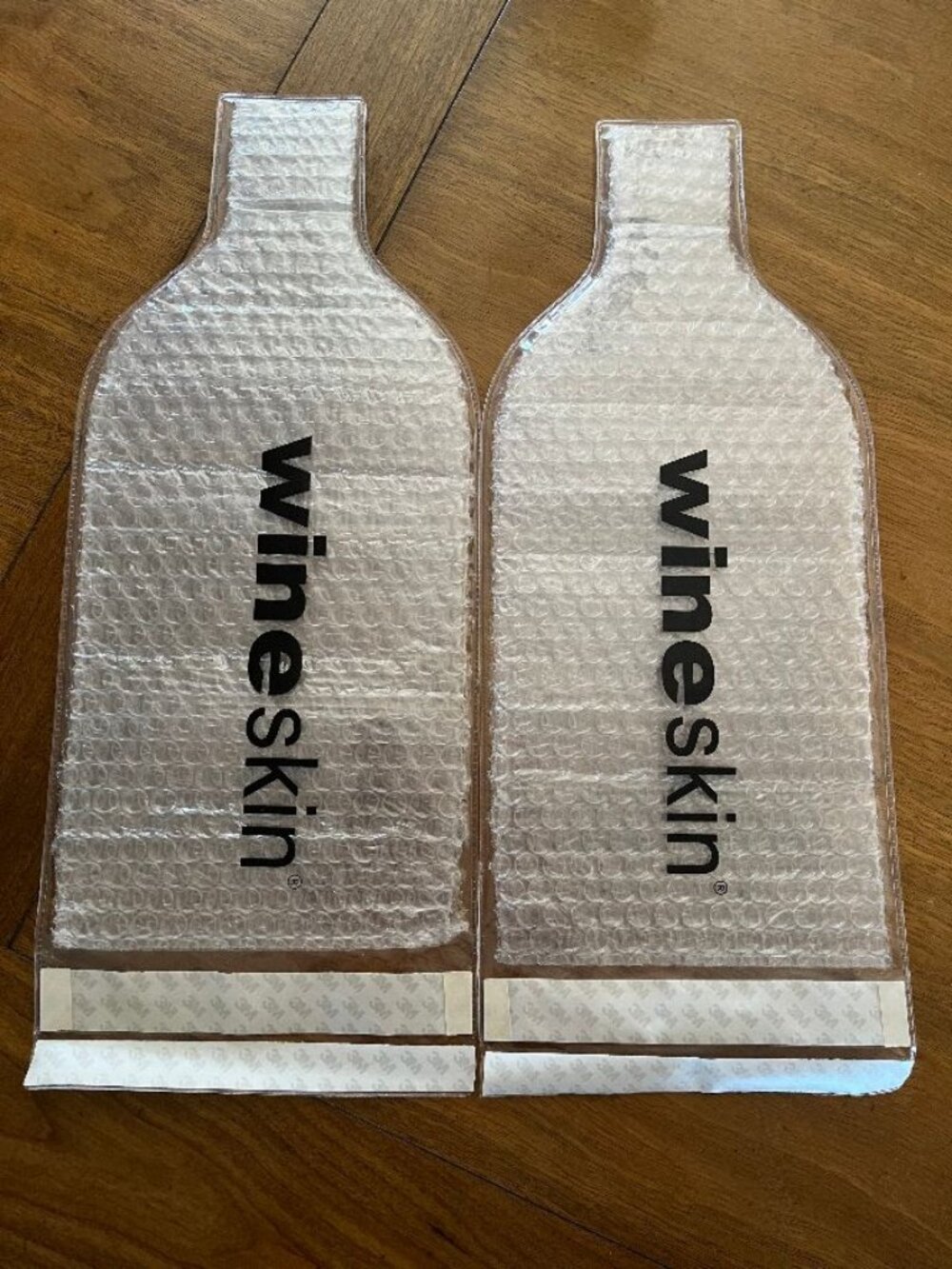 2 New Wineskin Wine Bottle Protectors for Travel, etc.